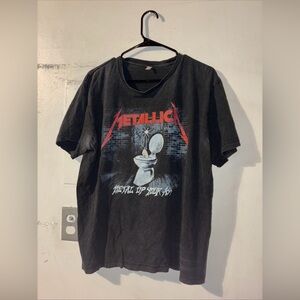 Metallica “Metal Up Your Ass” Faded Black Graphic Band T-Shirt